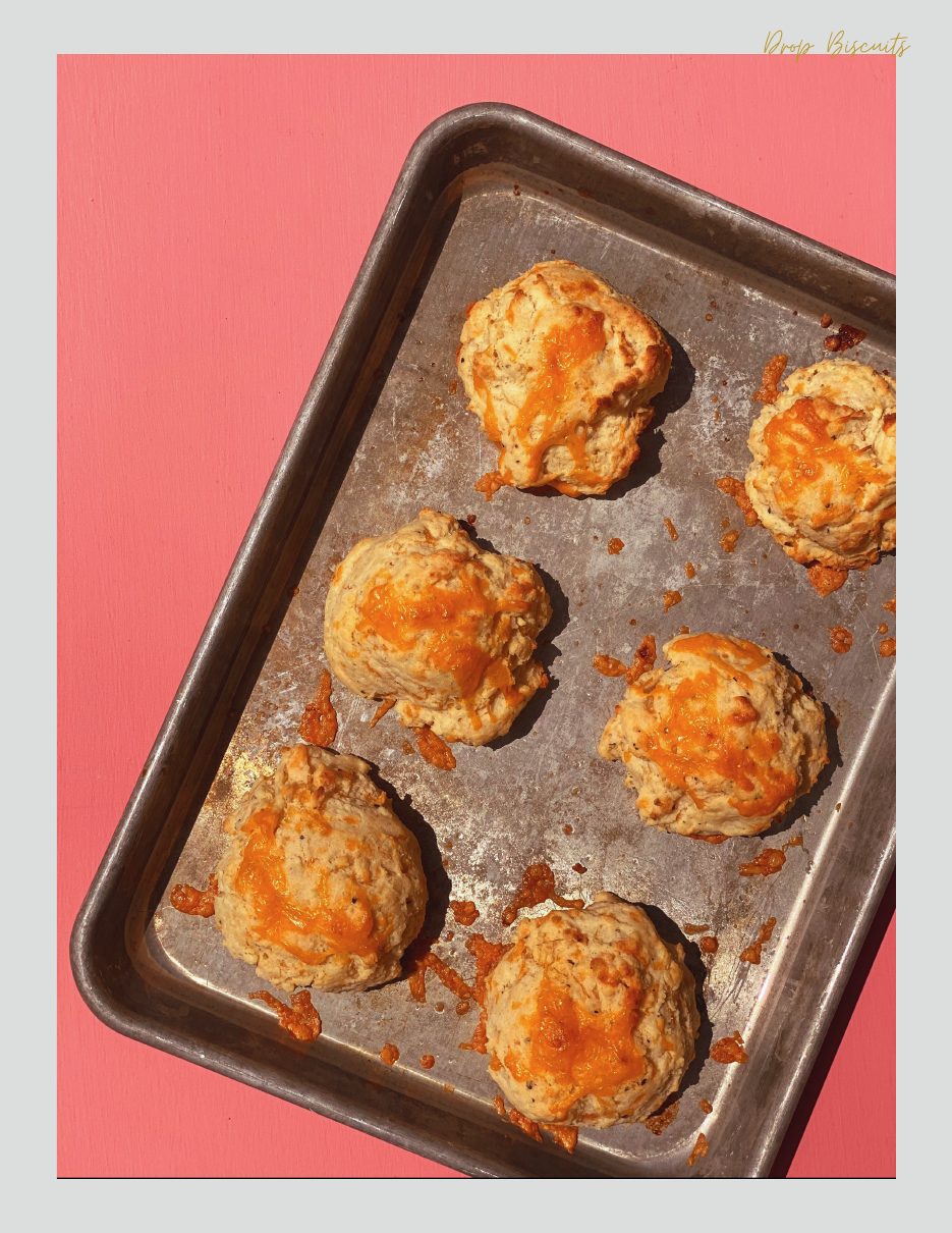 Drop biscuits, photographed