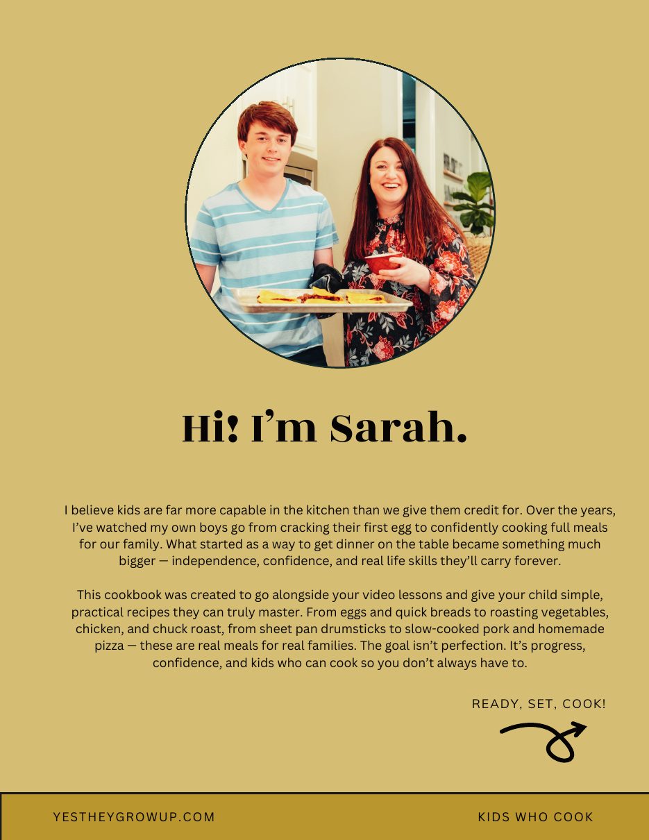Hi, I'm Sarah: the cookbook's welcome page
